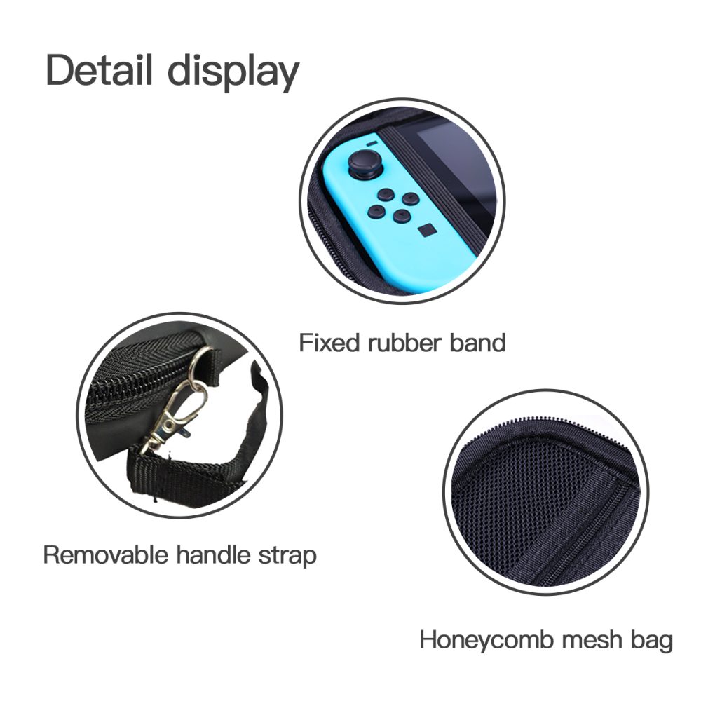 Manga MW01 Switch Storage Bag with Zipper Hard Shell Protective Cover