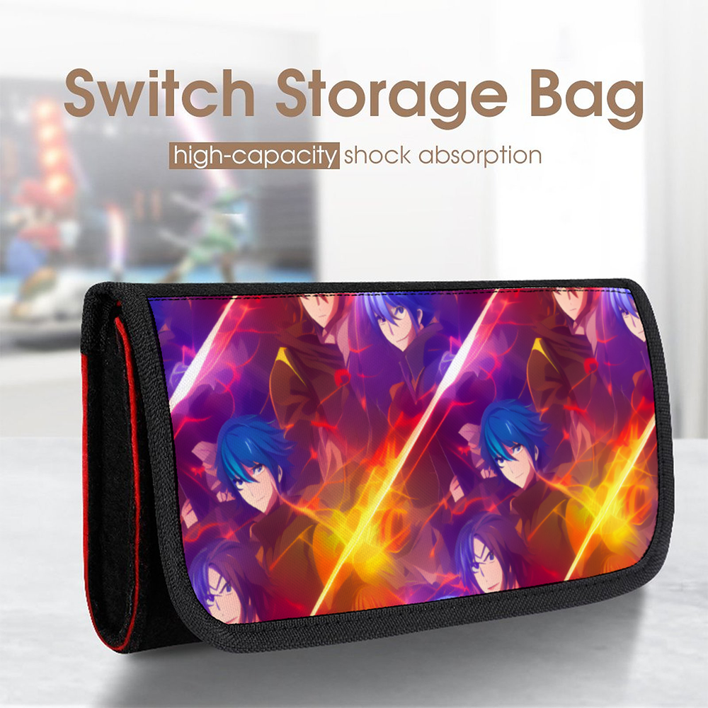Anime B01 Game Console Storage Bag Protective Cover with 5 Game Card Slots