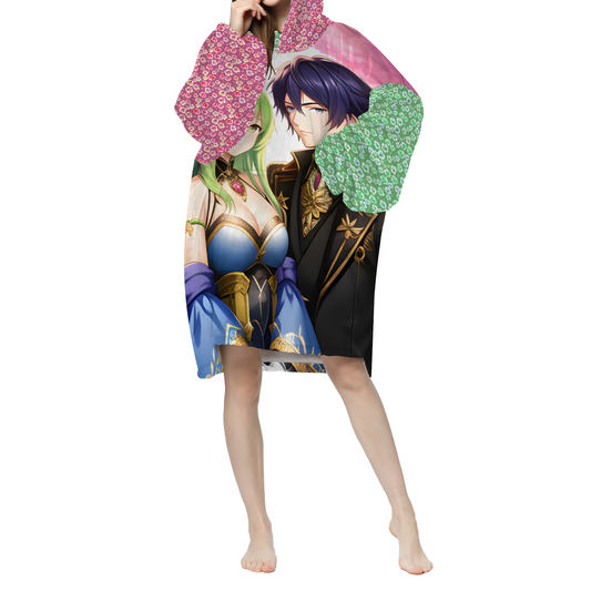 Anime C03 All Over Print Pullover Hooded Lounger Sherpa Hooded Blanket